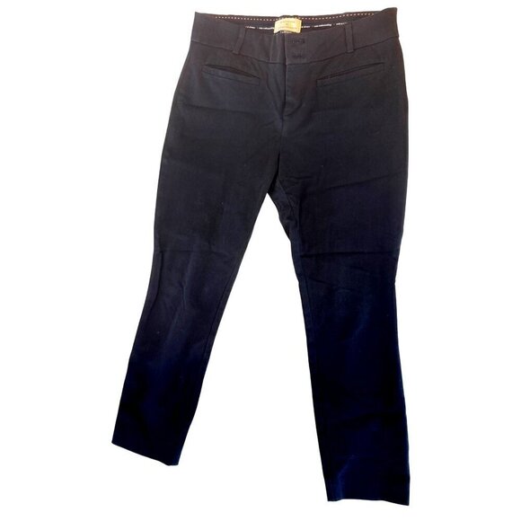 Anthropologie Pants - Anthropologie The Essential Slim Trousers Black Pants Sz 10 Chic Classy EUC